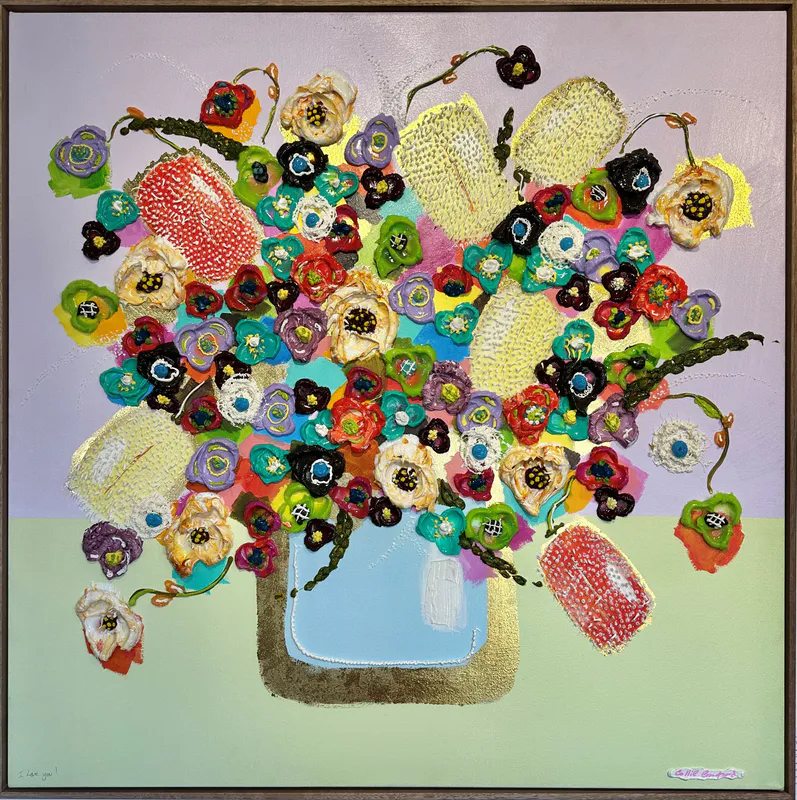 An original mixed media painting by Artist Collie Crawford available at The Little Gallery in Whangamata and Tairua