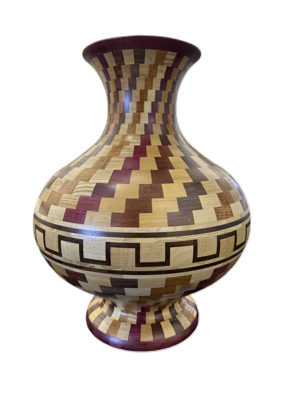 Segmented wooden vase by Stephen Hodson available at The Little Gallery in Tairua