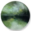 Contemporary round abstract artwork by New Zealand artist Julie Whyman, available at The Little Gallery Tairua