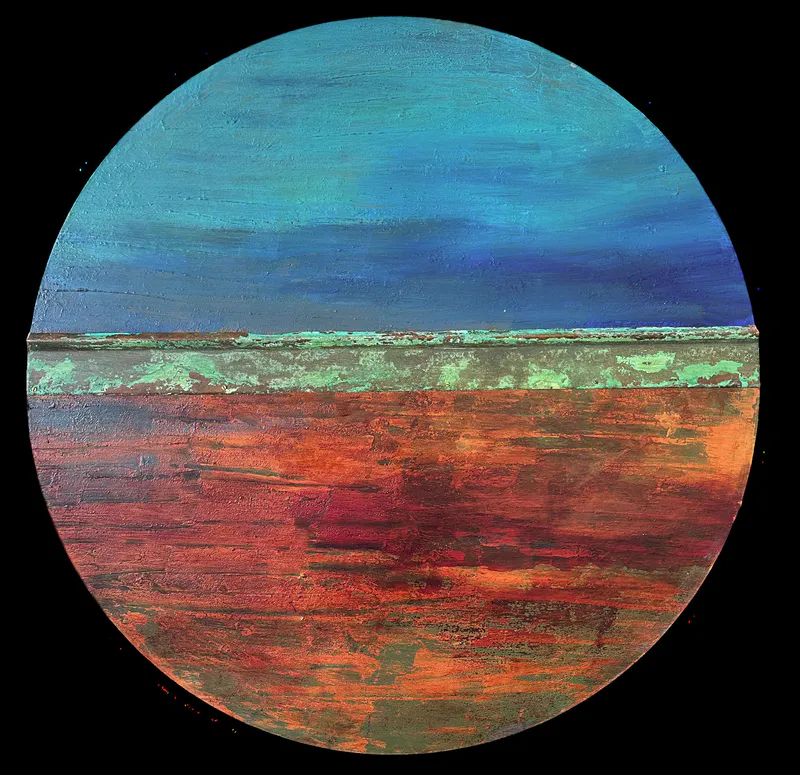 An original recycled copper artwork by New Zealand artist Heather Watt, available at The Little Gallery Whangamata