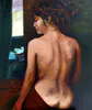 A nude painting in soft colors painted by Artist Jay Lowe available at The Little Gallery in Whangamata