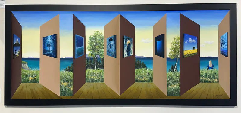 3D Reverse Perspective painting by Artist John Wilson available at The Little Gallery in Whangamata