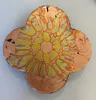 An original wall art quatrefoil in copper leaf by Kristin Hyde, available at The Little Gallery Tairua