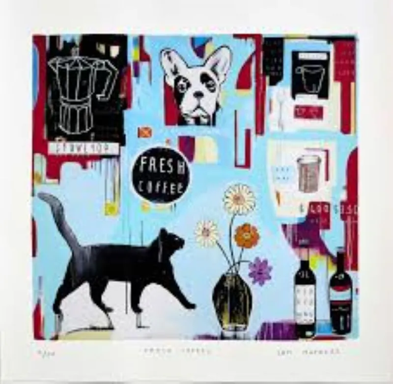 A limited edition print by Sam Mathers, available at The Little Gallery Whangamata