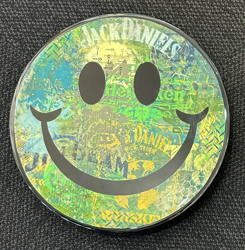 An original Pop Art Graffiti artwork with alcohol brands by Random Guy, available at The Little Gallery Whangamata