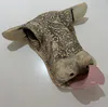 An original Ceramic Cow's Head with a tattooed design by Studio 12 Art, available at The Little Gallery Tairua