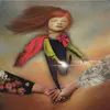 A print of a girl dancing on people holding hands by Hayley Hamilton, available at The Little Gallery Tairua