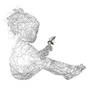 A sweet linework print of a girl holding a Fantail by Lisa Grennell, available at The Little Gallery Tairua