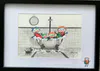An original sketch by John Wilson depicting children sharing a bubble bath, available at The Little Gallery Tairua