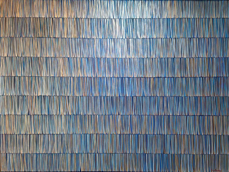 A large Mixed Media glistening painting by New Zealand artist Lisa Ormsby, available at The Little Gallery Tairua