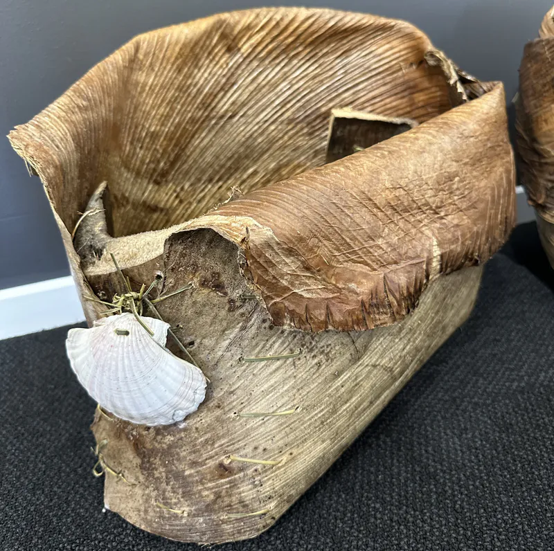 Palm leaf basket by Laureen Walker available at The Little Gallery in Tairua