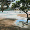 A Limited Edition fine art print of Opito Bay by New Zealand artist Jane Galloway, available at The Little Gallery Tairua
