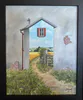 An original illusion painting of a farmhouse in the country by John Wilson, available at The Little Gallery Tairua