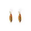 Gold Leaf Drop Earrings, $170