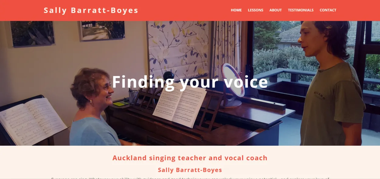 Auckland singing teacher & vocal coach, Sally Barratt-Boyes