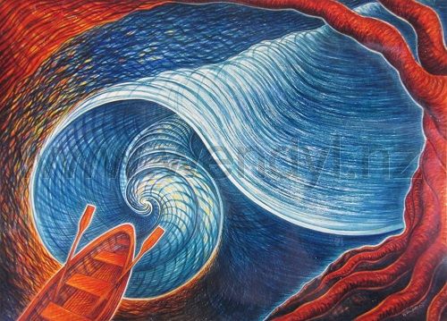 The Wave. Original watercolour painting by Wendy Laurenson