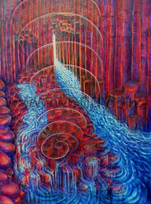 The Way Through. Painting by Wendy Laurenson