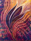 Broad-cast. Original painting of flax seedpod by Wendy Laurenson.