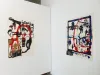 Locust Jones, (L) Paradise papers, 770 x 1120mm (R) News Room, 770 x 1100mm, mixed media on paper