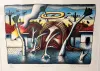 (SOLD) Fire and Water, lithograph, 830 x 640mm (framed)