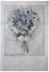 Impermanence II, Laying Flowers, graphite, pen and watercolour, 90 x 120cm