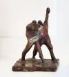 Marchers, painted bronze, 110mm (h)