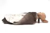 Wanda Gillispie, Seeker 4, 2016, woodcarving (Matai), fur, leather, 1050 x 350 x 200mm